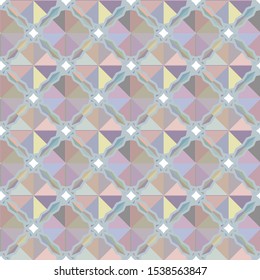 Seamless vector pattern in geometric ornamental style