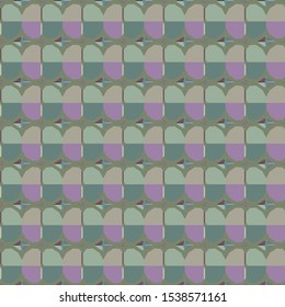 Seamless vector pattern in geometric ornamental style