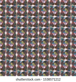 Seamless vector pattern in geometric ornamental style