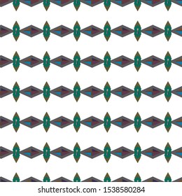 Seamless vector pattern in geometric ornamental style