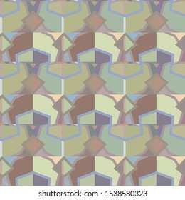 Seamless vector pattern in geometric ornamental style