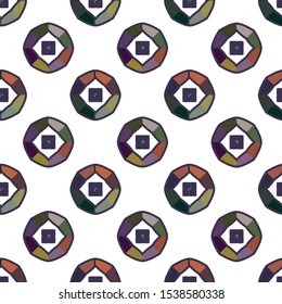 Seamless vector pattern in geometric ornamental style