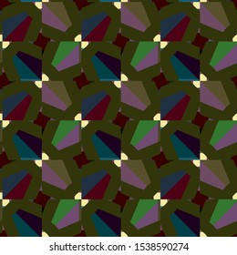 Seamless vector pattern in geometric ornamental style