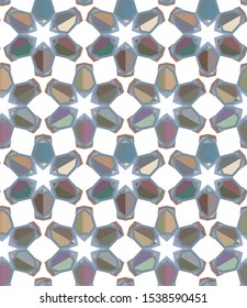 Seamless vector pattern in geometric ornamental style