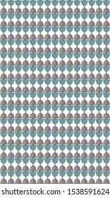 Seamless vector pattern in geometric ornamental style