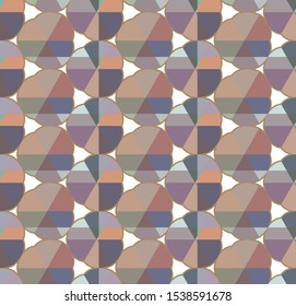 Seamless vector pattern in geometric ornamental style