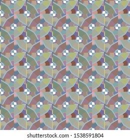 Seamless vector pattern in geometric ornamental style