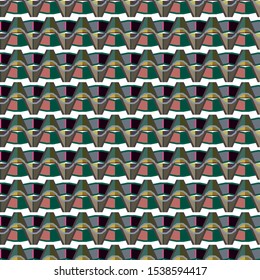 Seamless vector pattern in geometric ornamental style