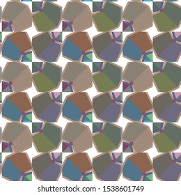 Seamless vector pattern in geometric ornamental style