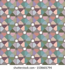 Seamless vector pattern in geometric ornamental style