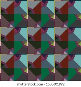 Seamless vector pattern in geometric ornamental style