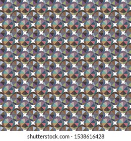 Seamless vector pattern in geometric ornamental style