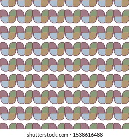 Seamless vector pattern in geometric ornamental style
