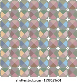 Seamless vector pattern in geometric ornamental style