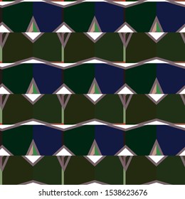 Seamless vector pattern in geometric ornamental style