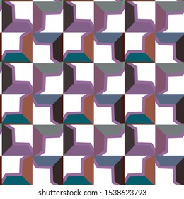 Seamless vector pattern in geometric ornamental style