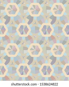 Seamless vector pattern in geometric ornamental style