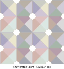 Seamless vector pattern in geometric ornamental style