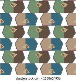 Seamless vector pattern in geometric ornamental style