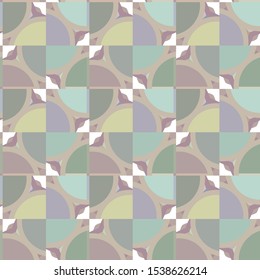 Seamless vector pattern in geometric ornamental style