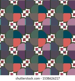 Seamless vector pattern in geometric ornamental style
