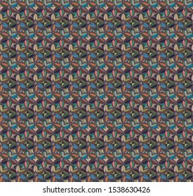 Seamless vector pattern in geometric ornamental style