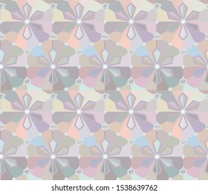 Seamless vector pattern in geometric ornamental style