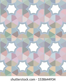 Seamless vector pattern in geometric ornamental style