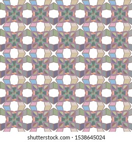 Seamless vector pattern in geometric ornamental style