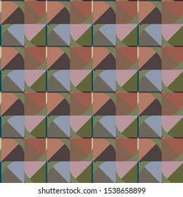 Seamless vector pattern in geometric ornamental style