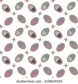 Seamless vector pattern in geometric ornamental style