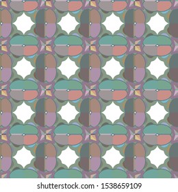 Seamless vector pattern in geometric ornamental style