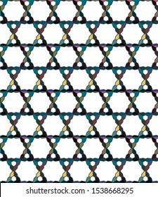 Seamless vector pattern in geometric ornamental style