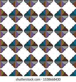 Seamless vector pattern in geometric ornamental style