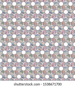 Seamless vector pattern in geometric ornamental style