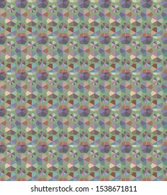 Seamless vector pattern in geometric ornamental style
