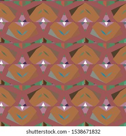 Seamless vector pattern in geometric ornamental style