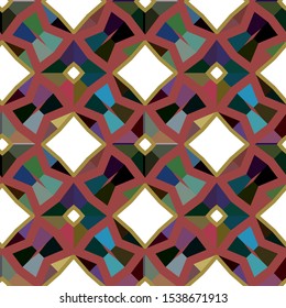 Seamless vector pattern in geometric ornamental style