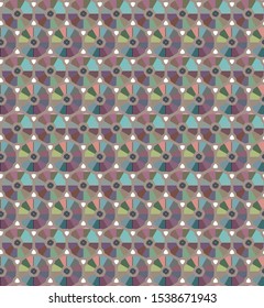 Seamless vector pattern in geometric ornamental style