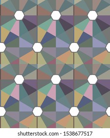 Seamless vector pattern in geometric ornamental style