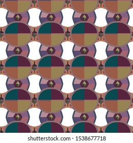 Seamless vector pattern in geometric ornamental style