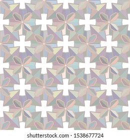 Seamless vector pattern in geometric ornamental style