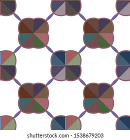 Seamless vector pattern in geometric ornamental style
