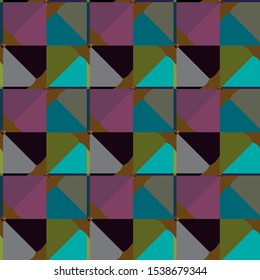 Seamless vector pattern in geometric ornamental style