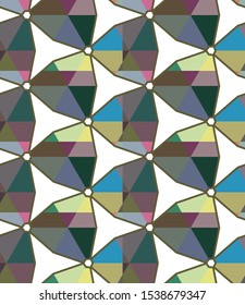 Seamless vector pattern in geometric ornamental style