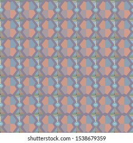 Seamless vector pattern in geometric ornamental style