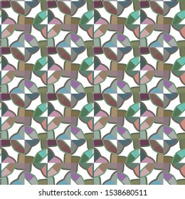Seamless vector pattern in geometric ornamental style