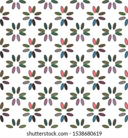 Seamless vector pattern in geometric ornamental style