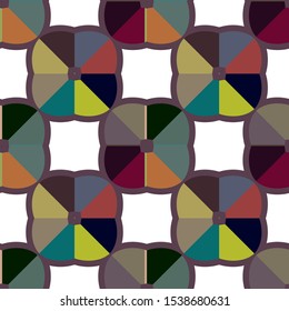 Seamless vector pattern in geometric ornamental style