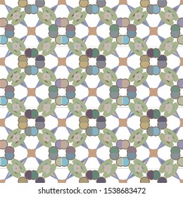 Seamless vector pattern in geometric ornamental style